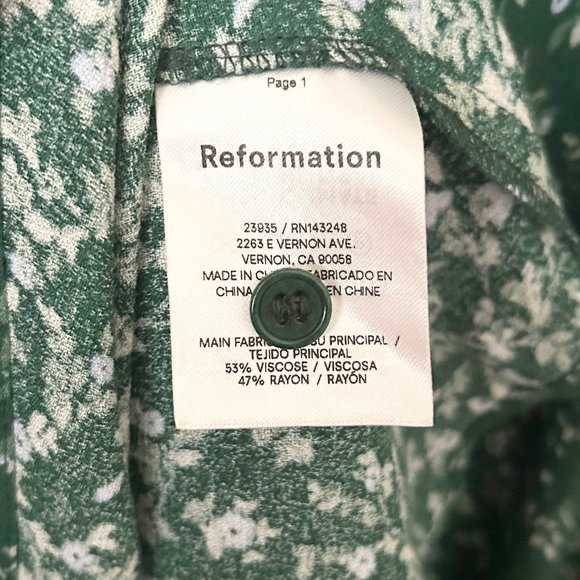 Reformation Zelda Long Tie Sleeve Midi Dress in Rosemarie Floral - Picture 9 of 10